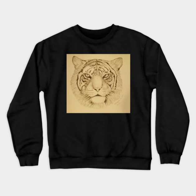 Panthera Tigris Crewneck Sweatshirt by chequer